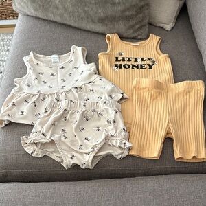 Kids Matching Set - Little Honey Yellow and Cream Outfit